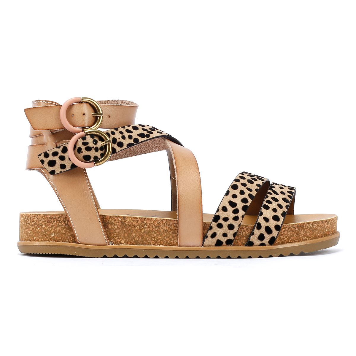 Blowfish Malibu Fandie Damen Sand-/Leoparden-Sandalen