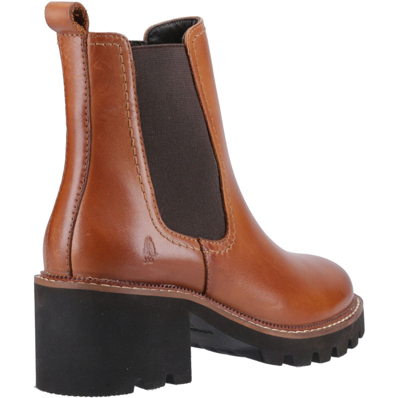 Hush Puppies Gaia Damen Stiefeletten aus braunem Leder mit Absatz