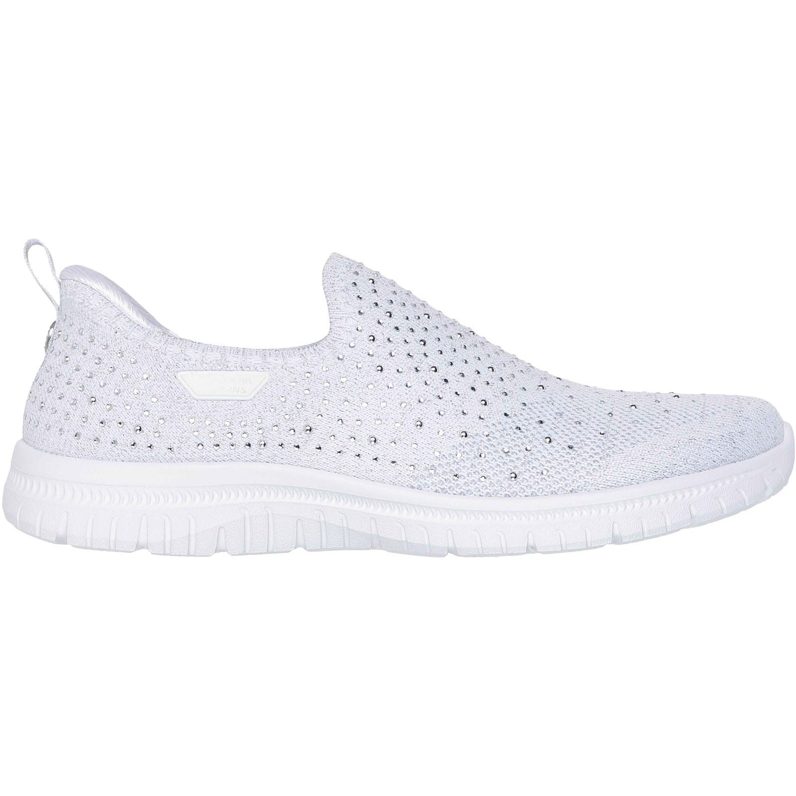 Skechers Virtue Icon Textile Damen Sneakers In Weiß/Silber