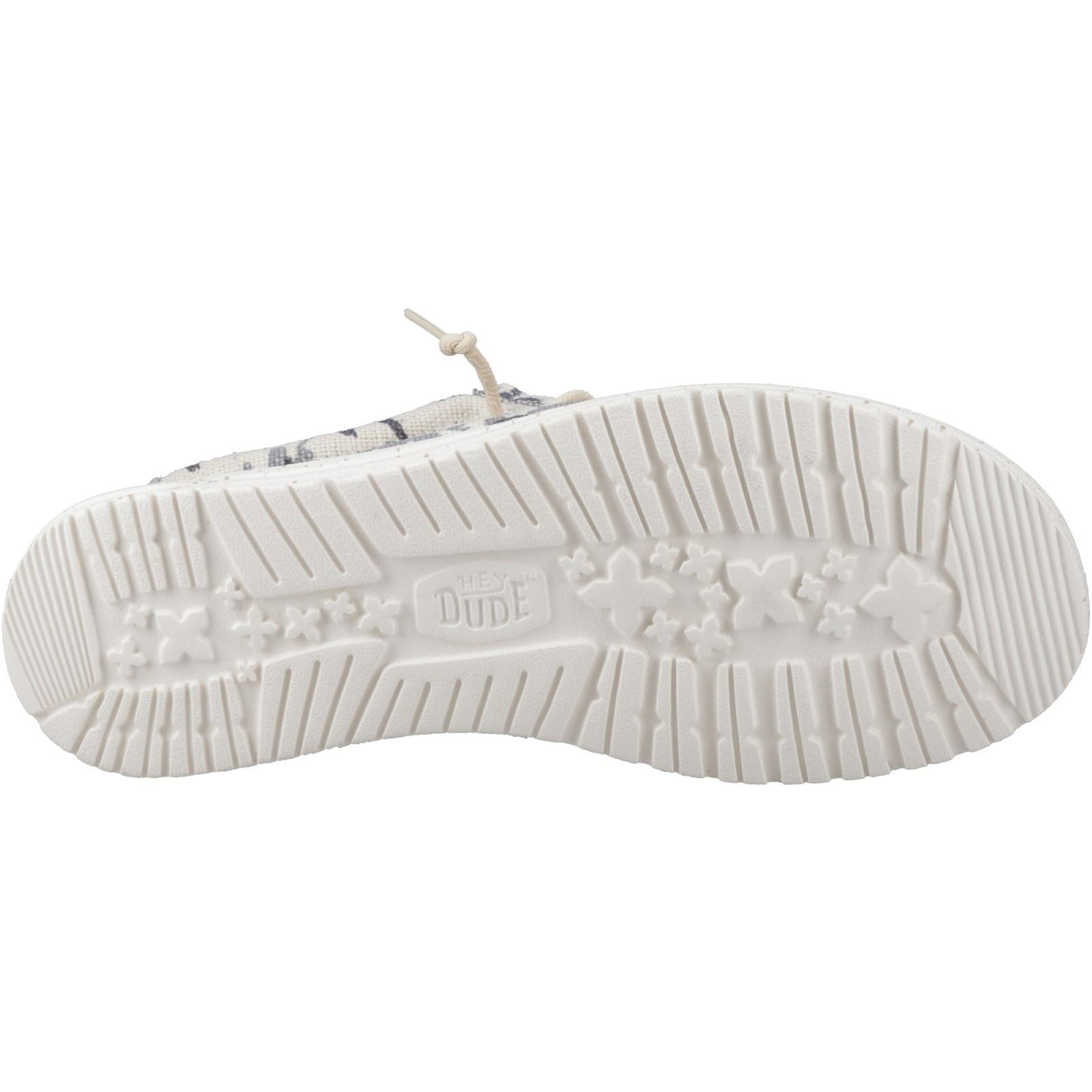HEYDUDE Wally Palm Jute Jute Herren Egret/Cloud Blue Mokassin Schuhe