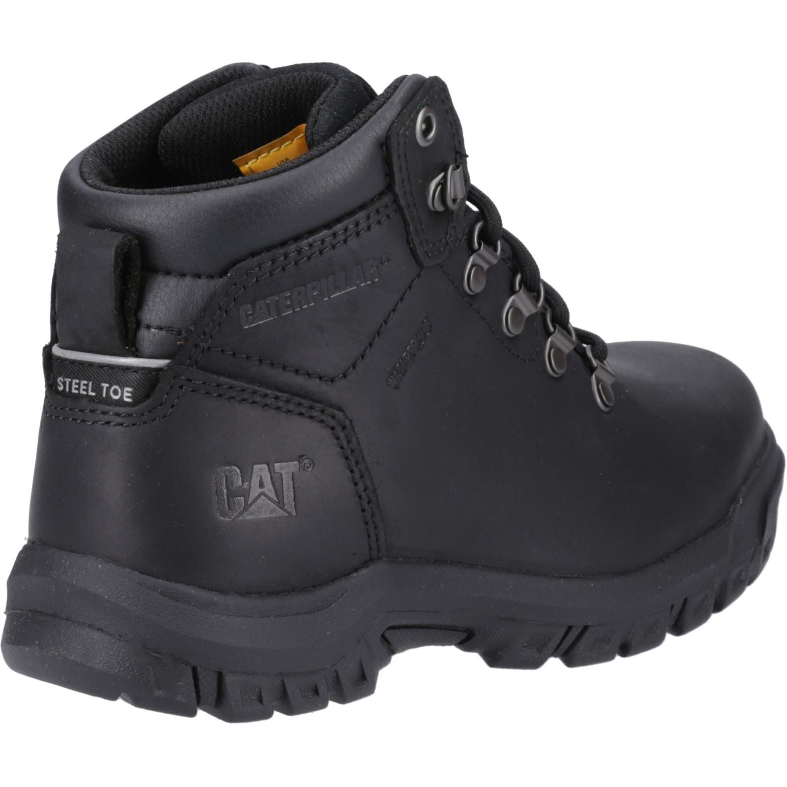 Caterpillar Mae Leather Damen Schwarze Sicherheitsstiefel