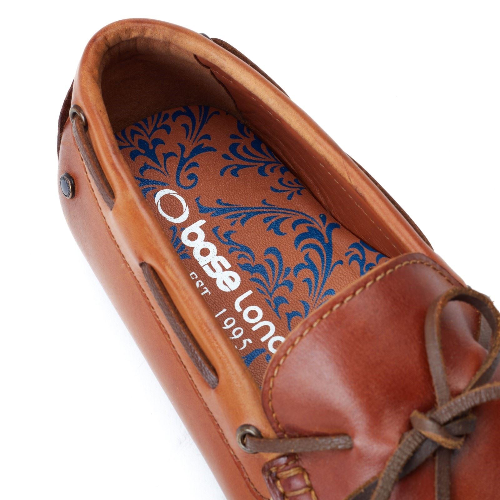 Base London Brooks Herren Mokassins Aus Gebranntem Tan-Leder