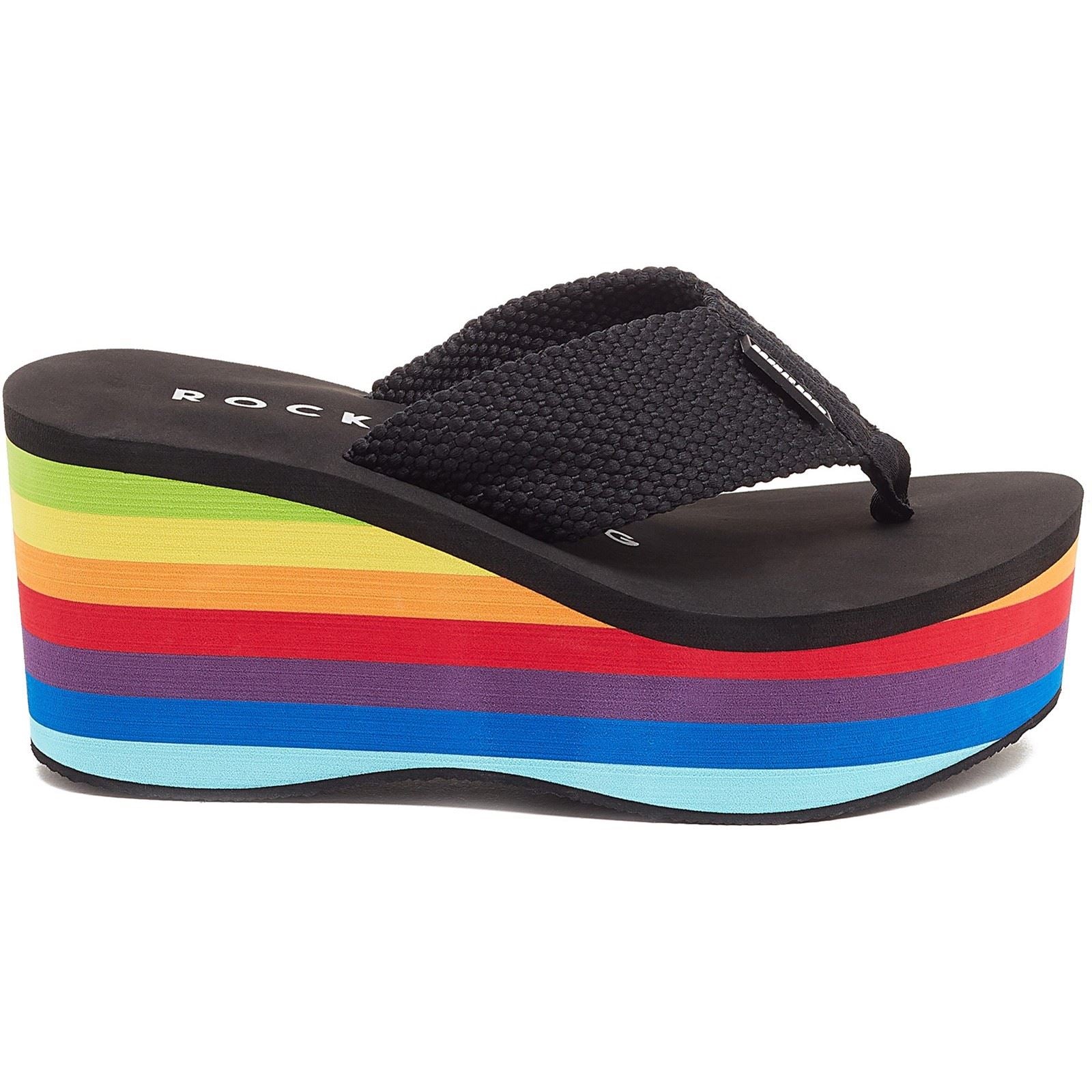 Rocket Dog Crush Baumwollschwarze Wedges Für Damen