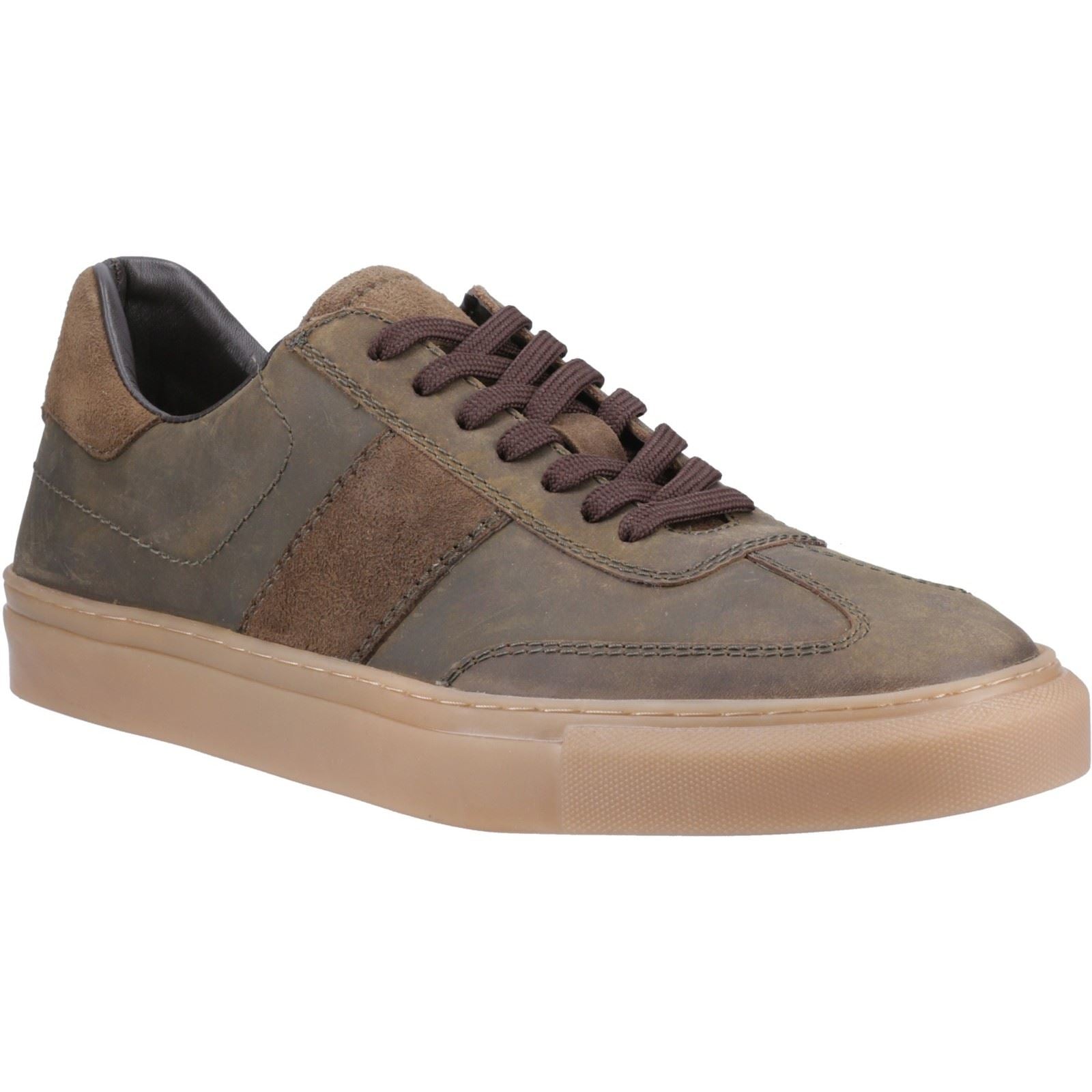 Hush Puppies Riley Herren Wildleder Turnschuhe in Khaki