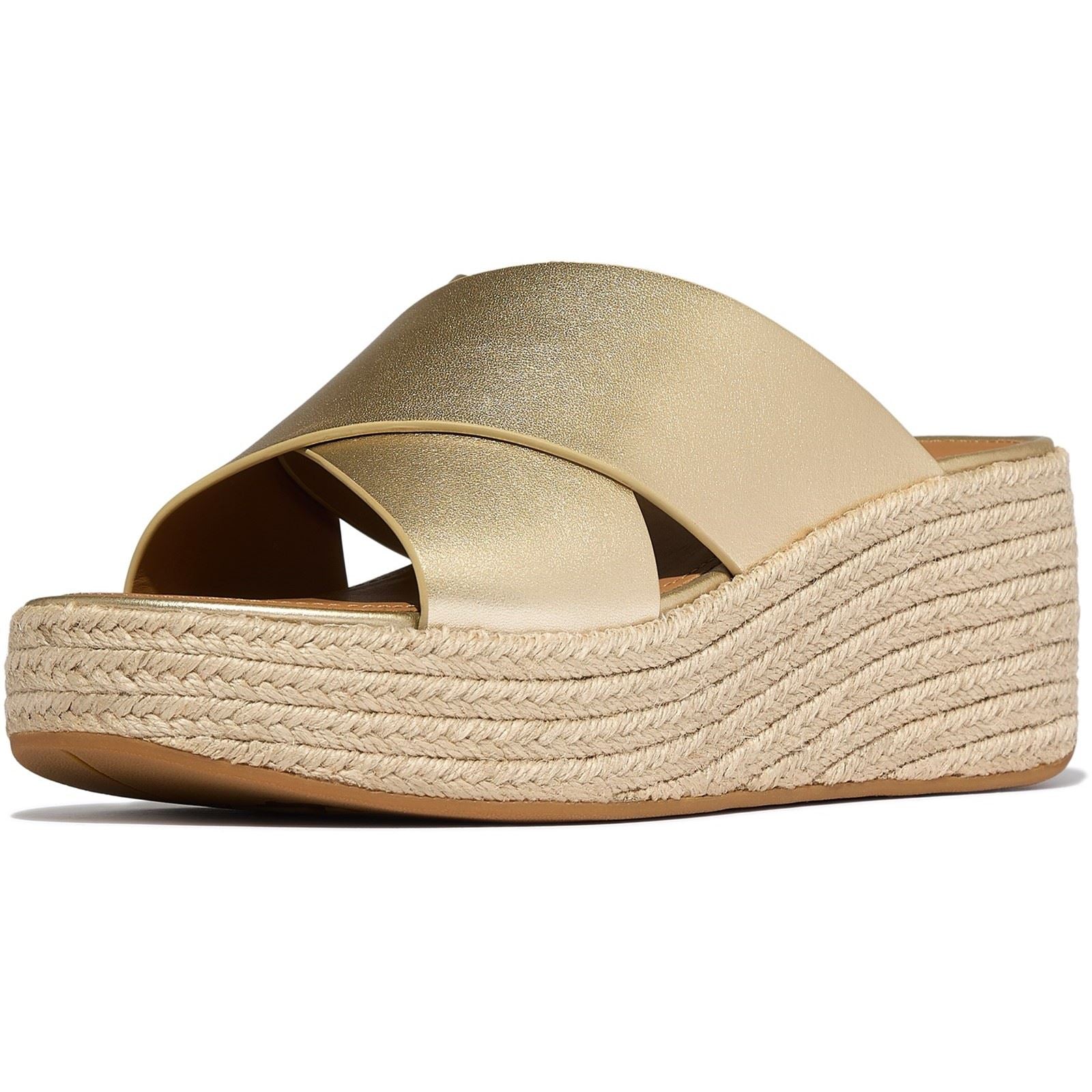 Fitflop Platfforms Leder Damen Platino Sandalen