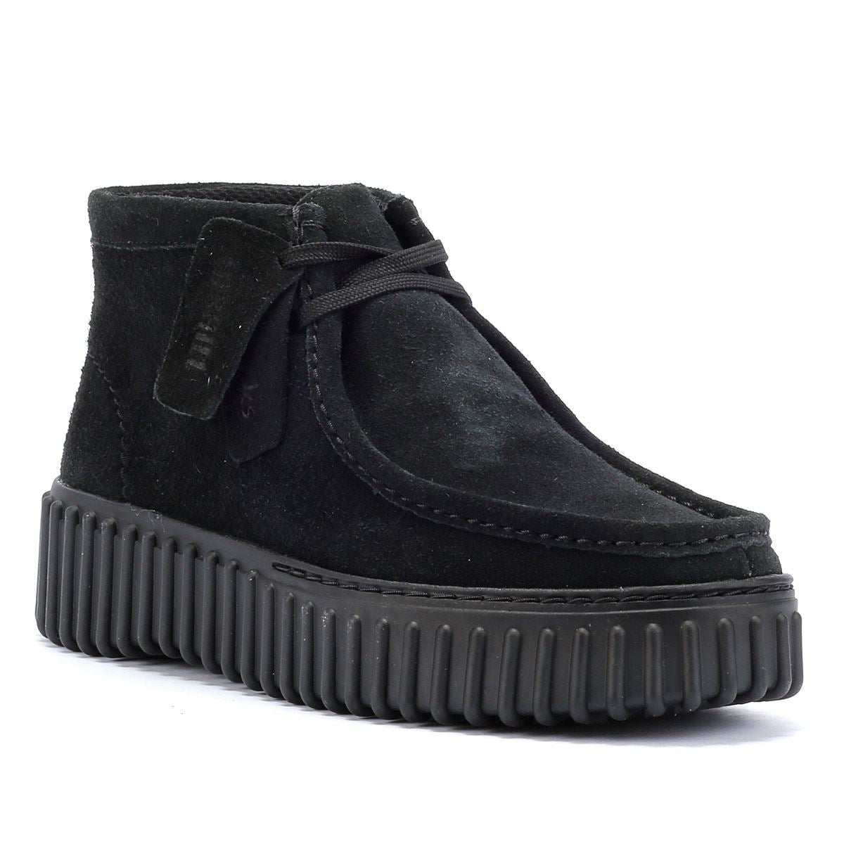 Clarks Main Torhill Moss Wildleder Damen Schwarze Stiefel