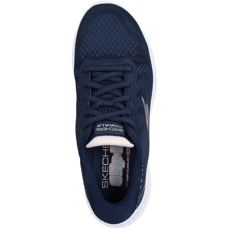 Skechers Go Walk Now Khloe Damen Textile Sneaker in Marineblau/Weiß