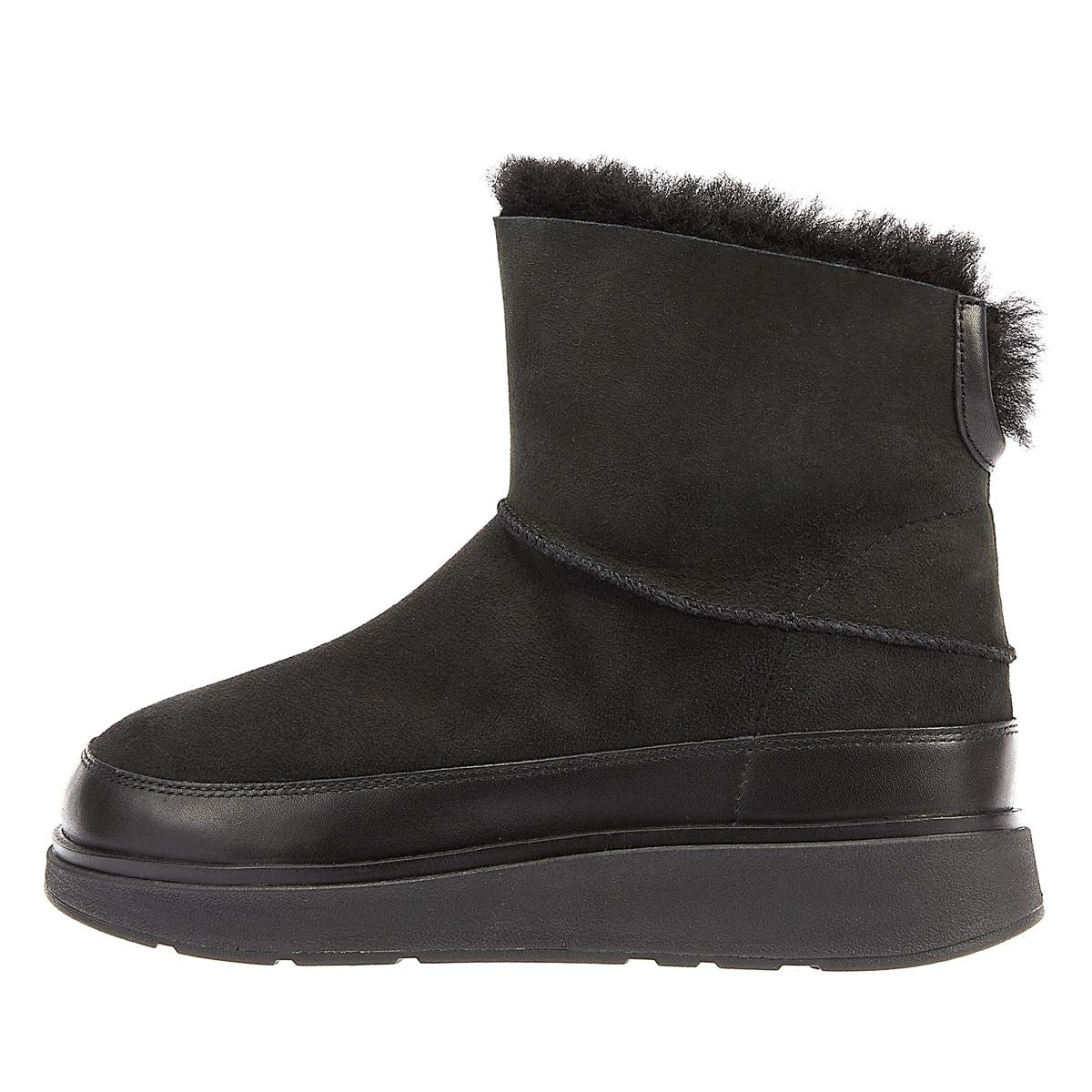 FitFlop Lammfell Damenstiefel In Schwarz