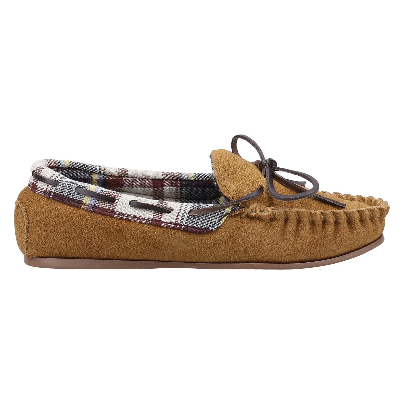 Cotswold Chatsworth Damenhausschuhe aus Veloursleder in Tan