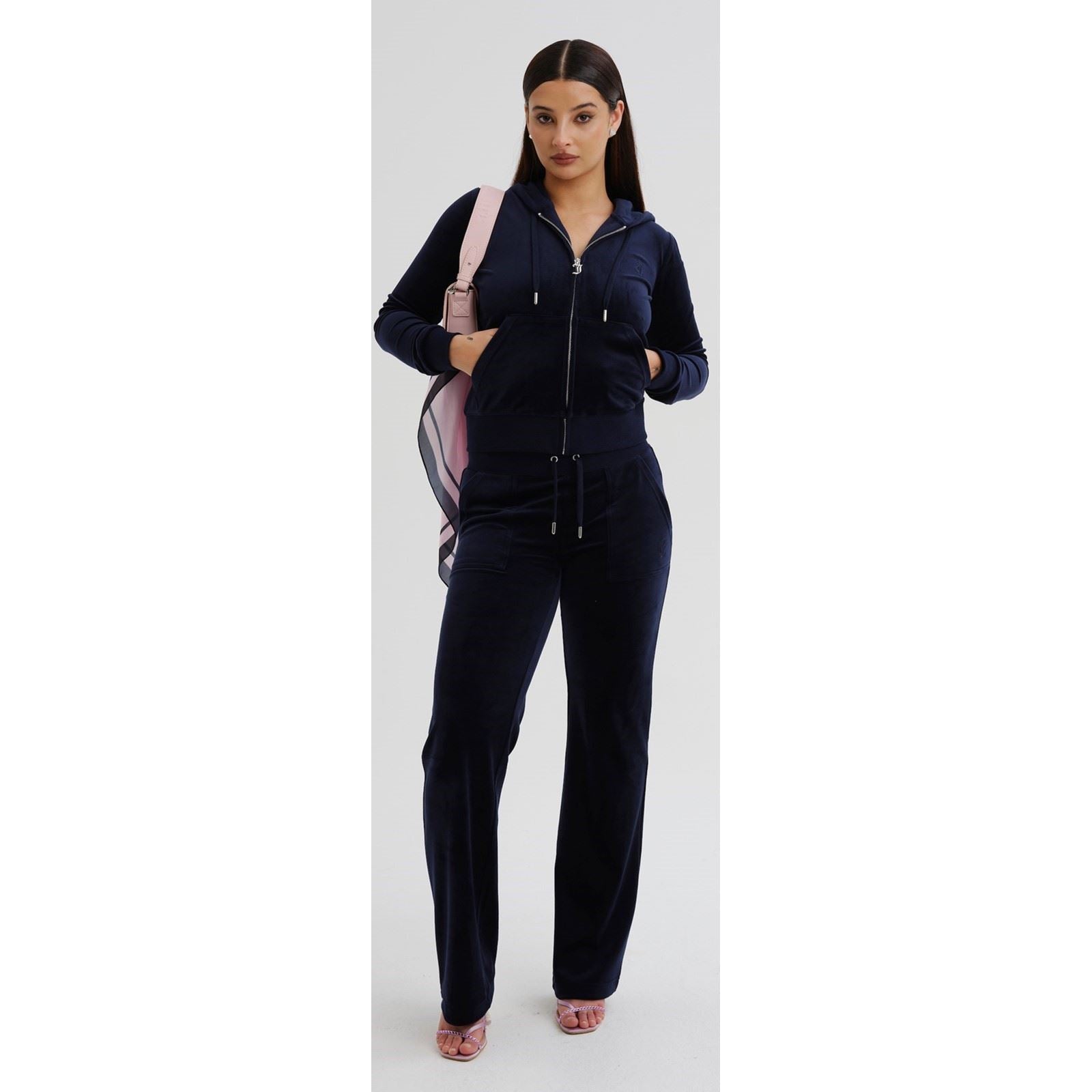 Juicy Couture Del Ray Polyester Damen Blaue Jogginghosen