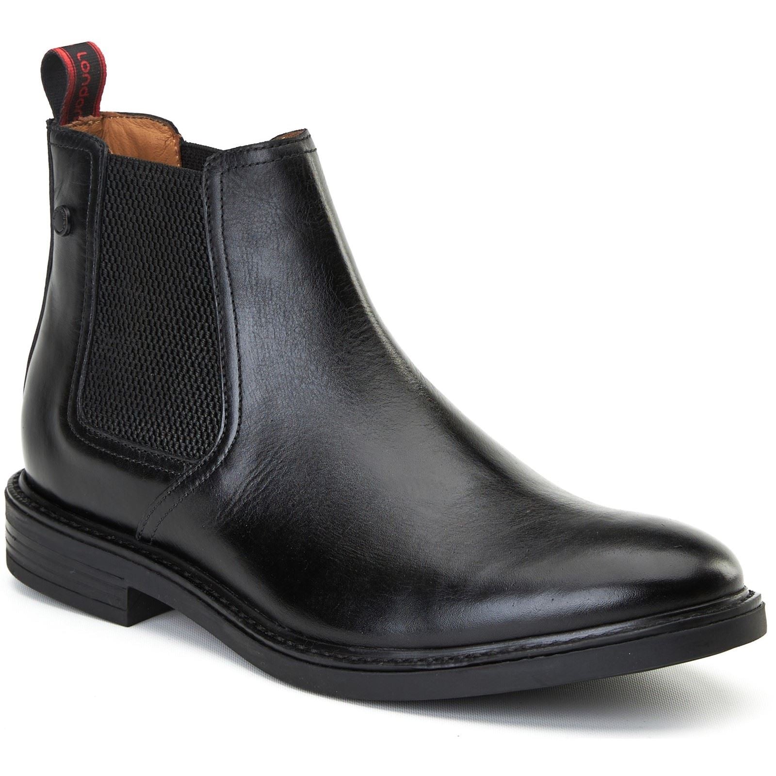 Base London Sussex Herren Stiefel Aus Schwarzem Leder