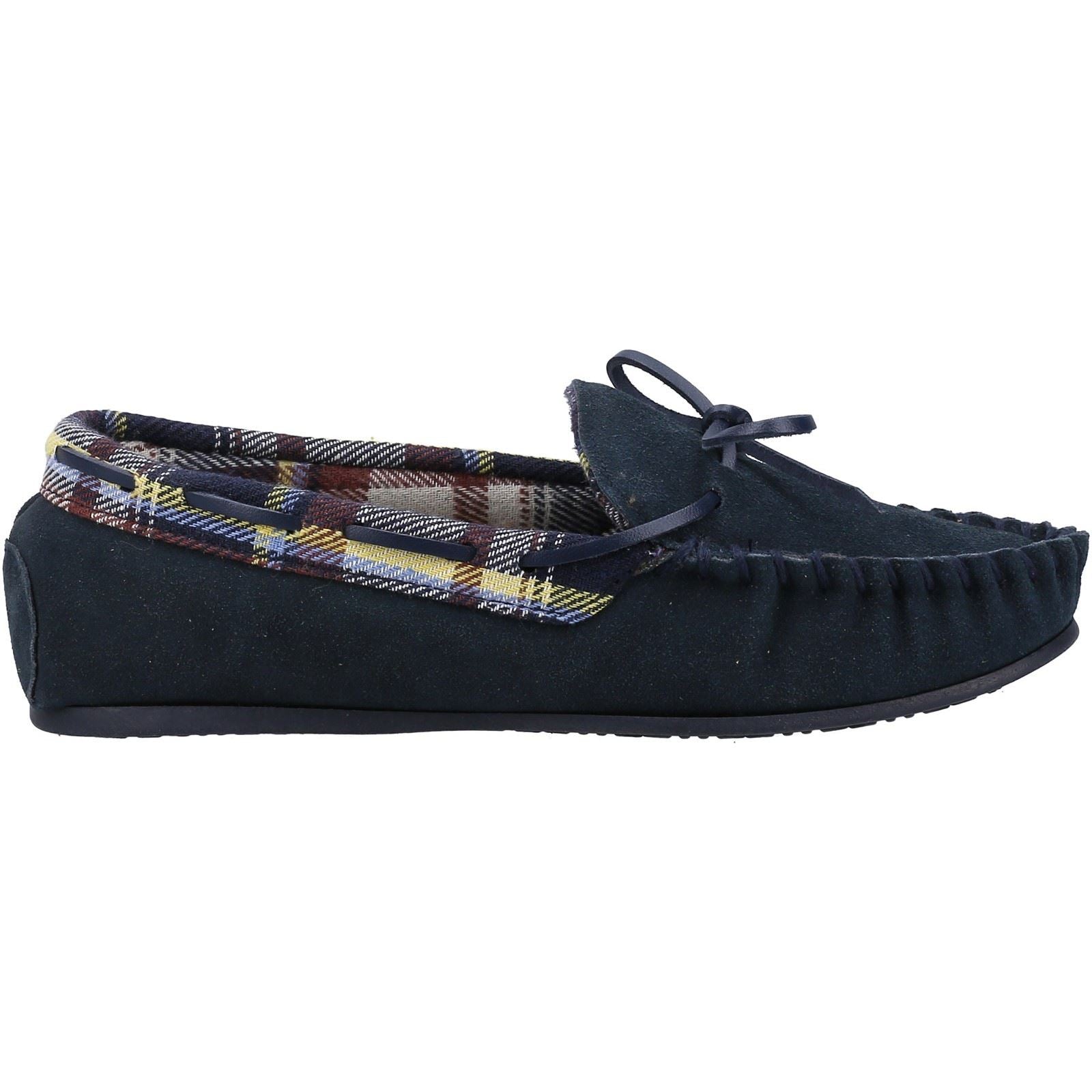 Cotswold Chatsworth Damen Hausschuhe aus Wildleder in Marineblau
