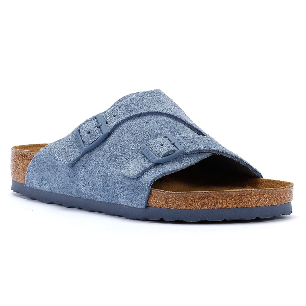 Birkenstock Zurich Elementarblaue Wildledersandalen