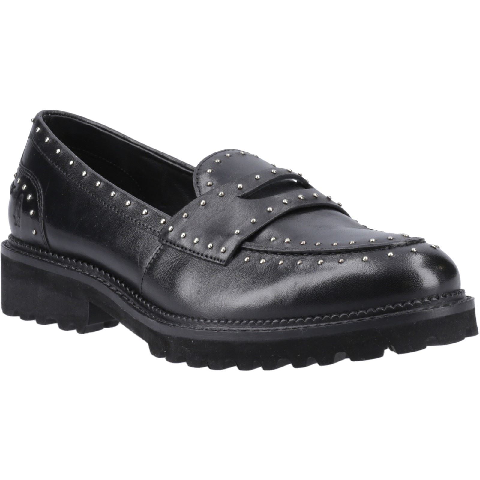 Hush Puppies Genie Leder Frauen Schwarze Farbe schuhe