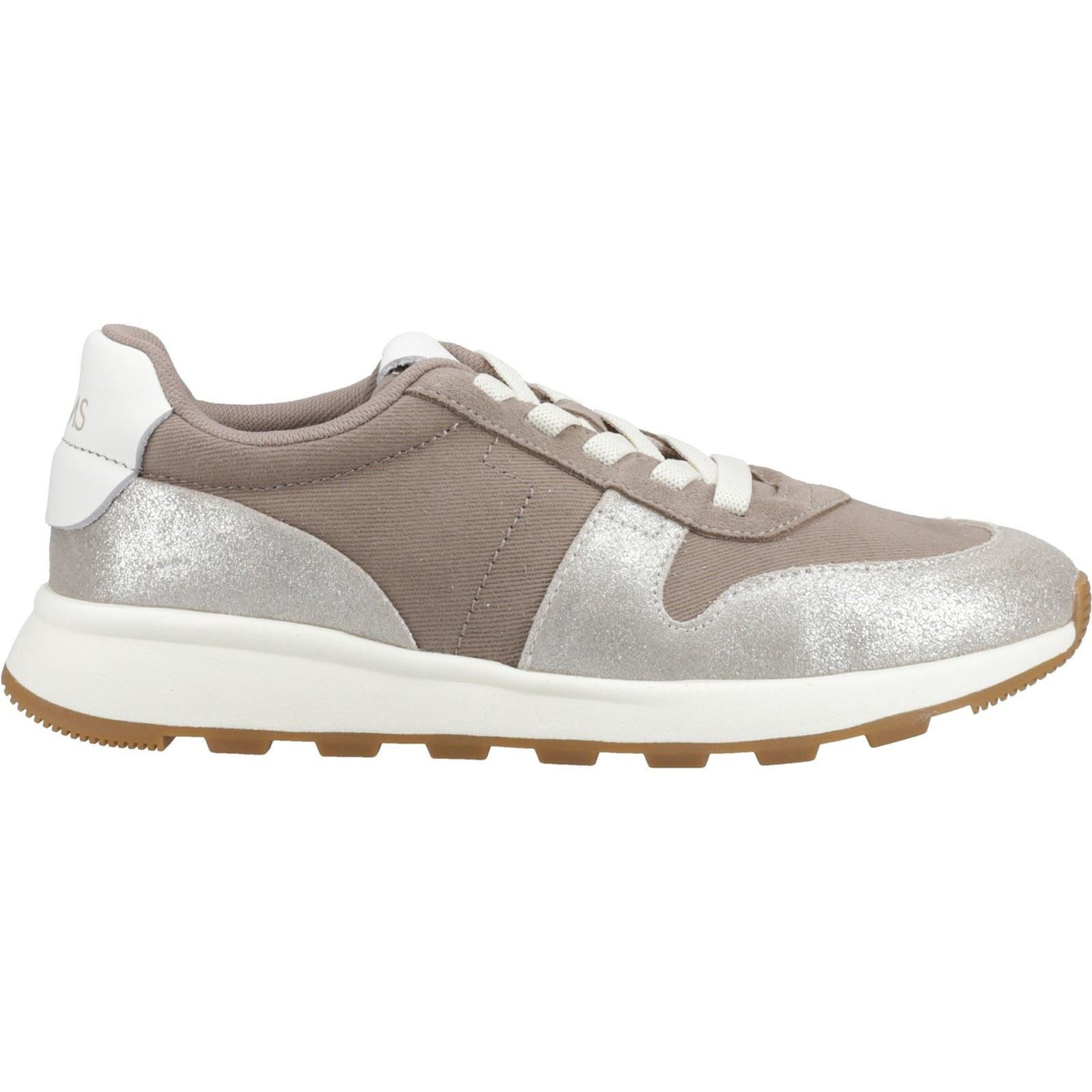TOMS TRVL Lite Retro Leder Damen Silber Sneakers