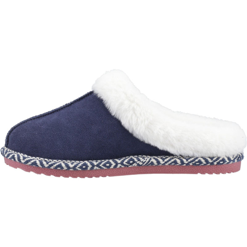 Hush Puppies Amara Wildleder Damen Hausschuhe In Marineblau