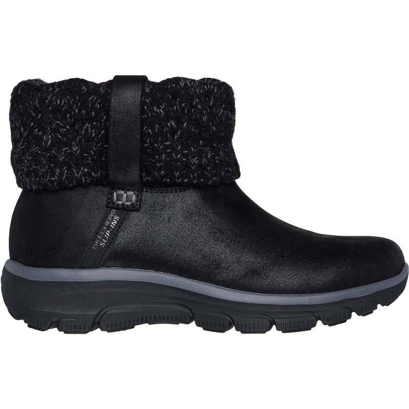 Skechers Easy Going Cozy Weather 2 Textil Damen Schwarze Winter Stiefeletten