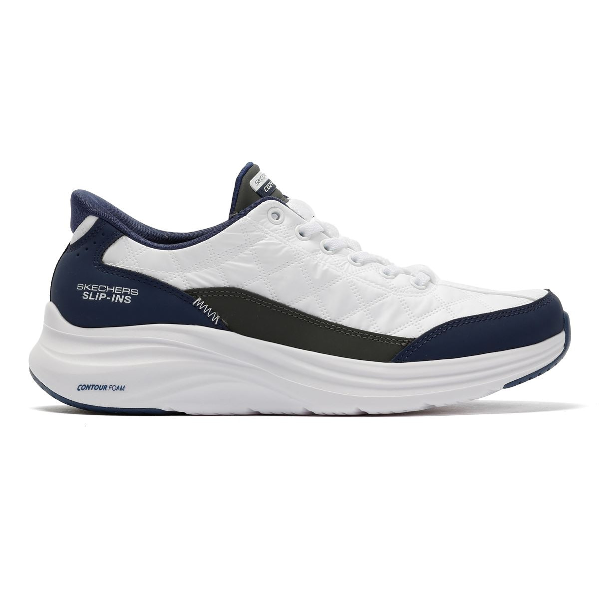 Skechers Slip-Ins Contour Foam Cozy Fit Damen Weiße Sneakers