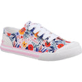 Rocket Dog Jazzin Malden Floral Damen-Sneaker Aus Baumwolle In Weiß/Mehrfarbig
