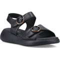 Hush Puppies Alison Damen Sandalen Aus Schwarzem Leder