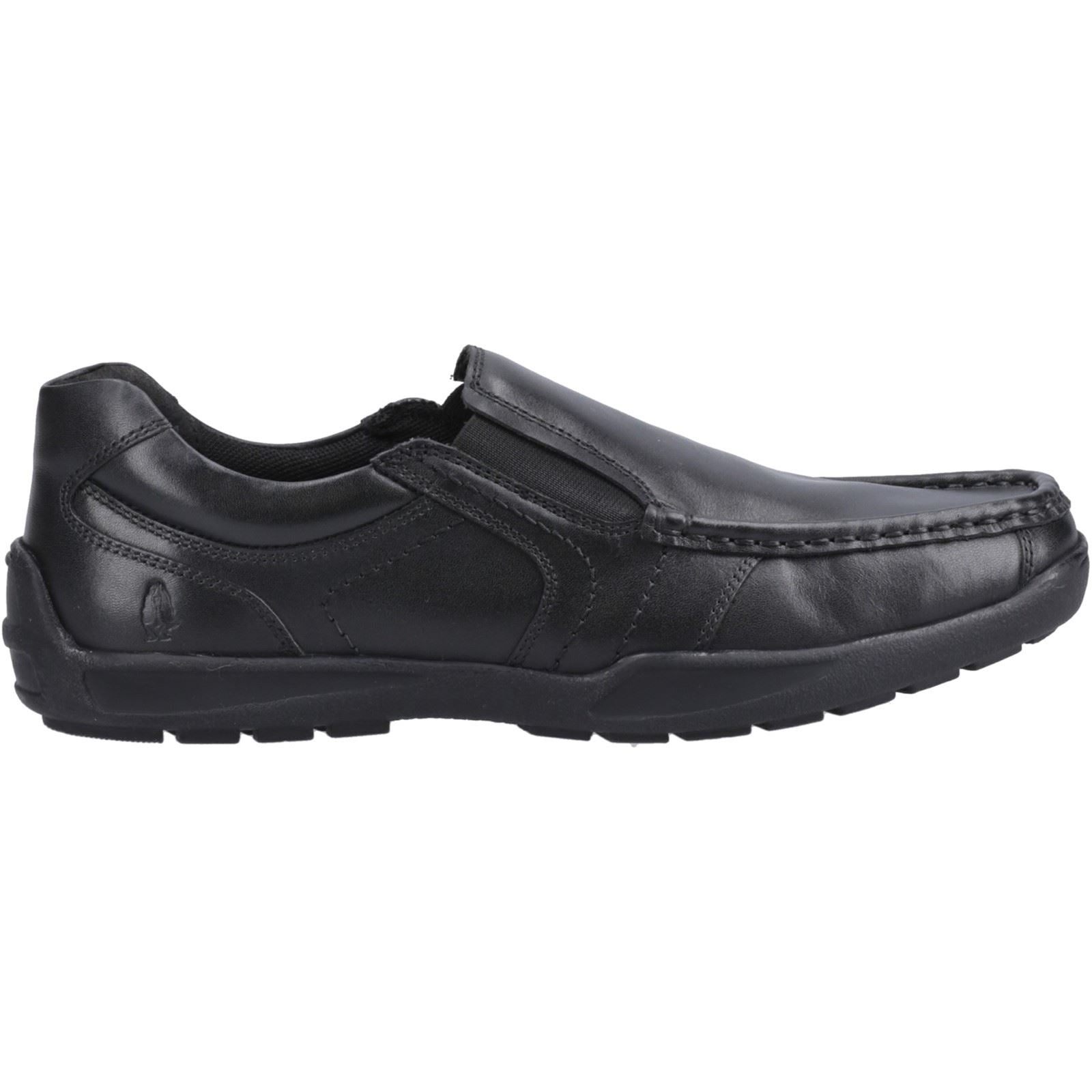 Hush Puppies Morgan Lederslipper In Schwarz Für Jungen