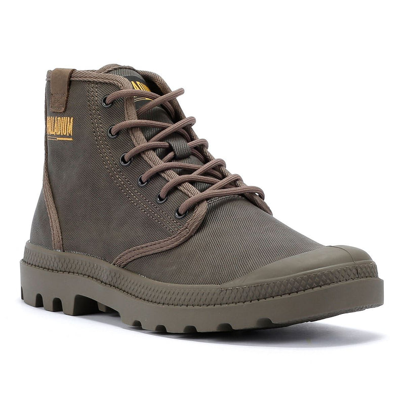 Palladium Pampa Hi Wax Leinwand Braune Stiefel