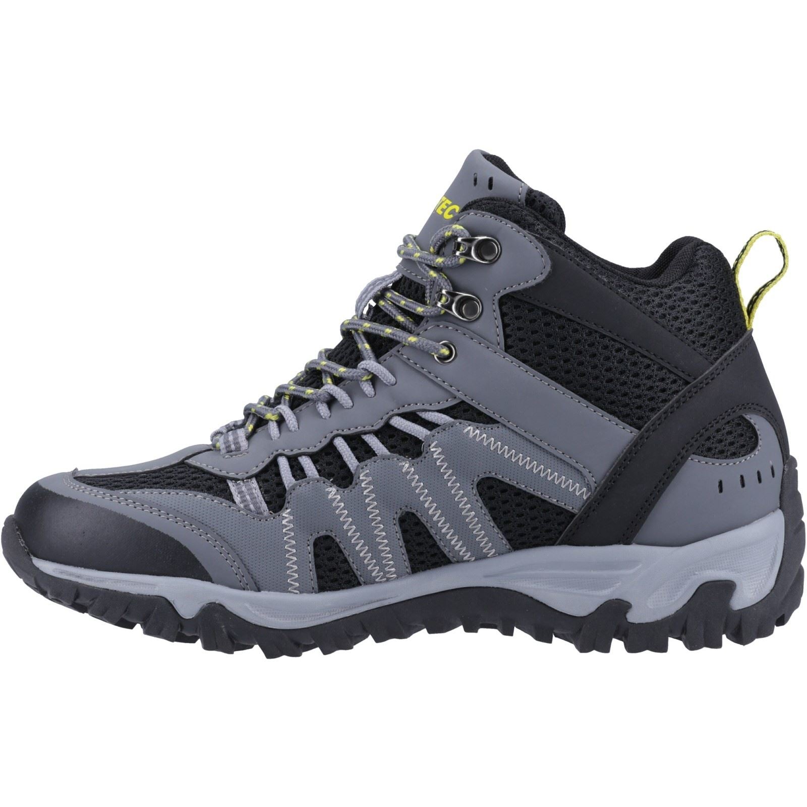 Hi-Tec Jaguar Mid Polyester Herren Wanderstiefel In Graphit/Schwarz/Citron