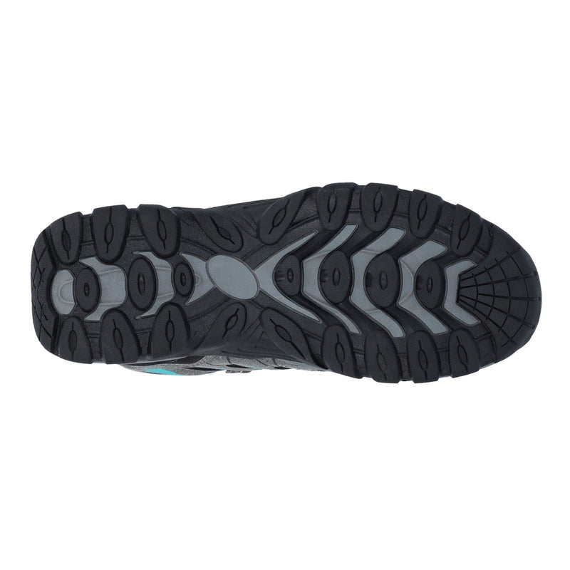 Hi-Tec Corzo Mid Pu Wildleder Damen Wanderschuhe In Graphitgrau/Dunkelrot