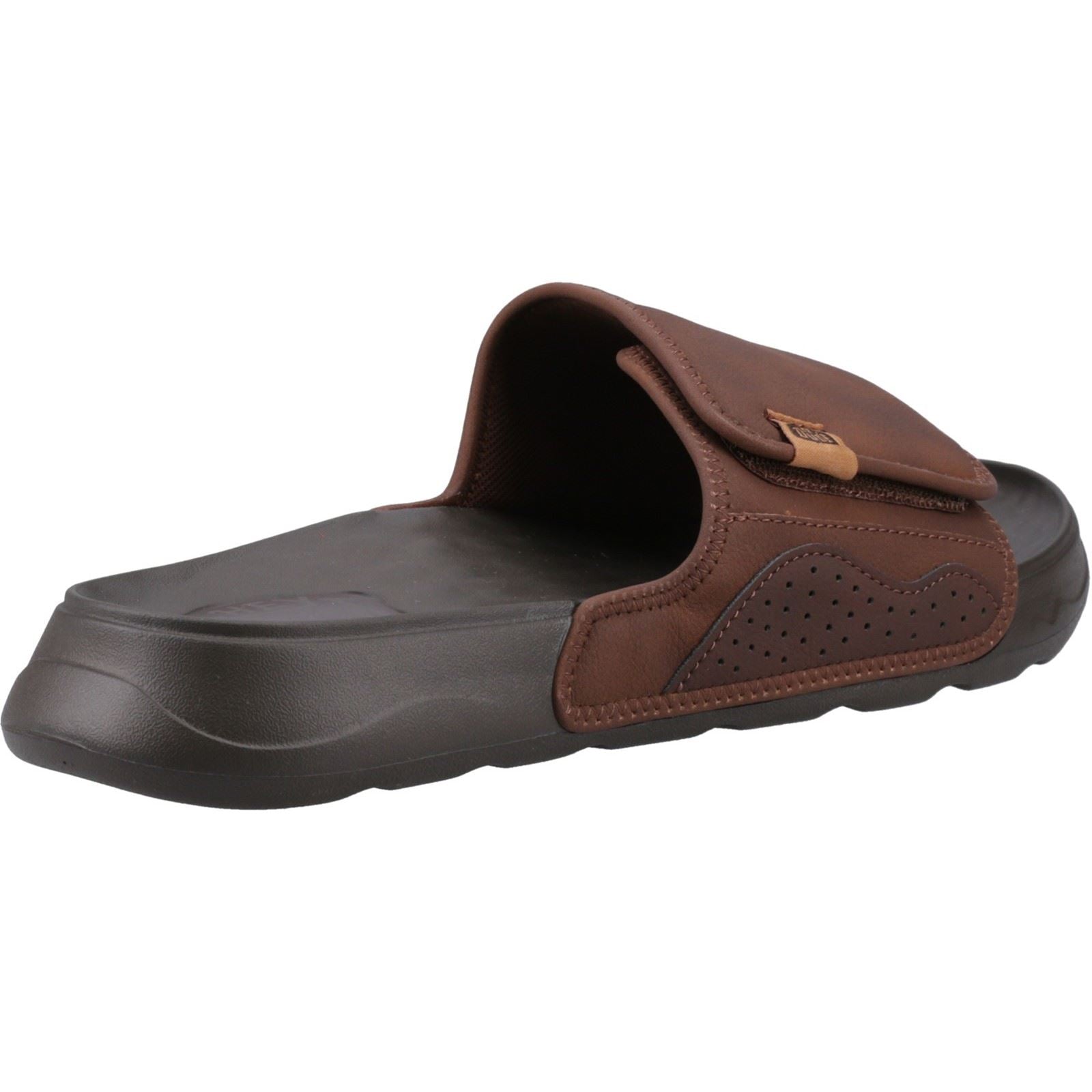 HEYDUDE Shore Slide Classic Polyester Herren Downtown Brown/Delicioso Brown Slides