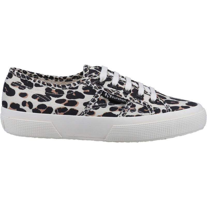 Superga 2750 Light Leopard Print Damen-Sneaker Aus Leicht Beigefarbenem Leopardenmuster Aus Baumwolle