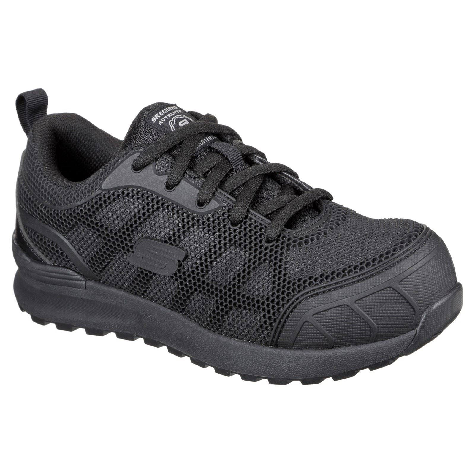 Skechers Workwear Bulklin Ayak Nylon Damen Schwarz/Schwarz Sicherheitssneaker