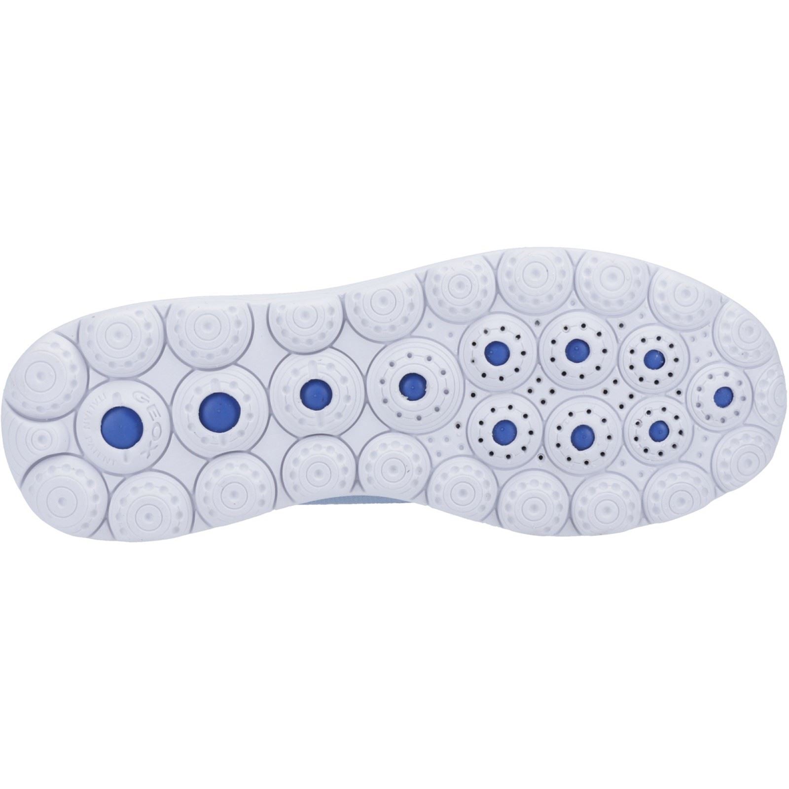 Geox D Spherica A Leder Damen Leichte Himmelblaue Turnschuhe