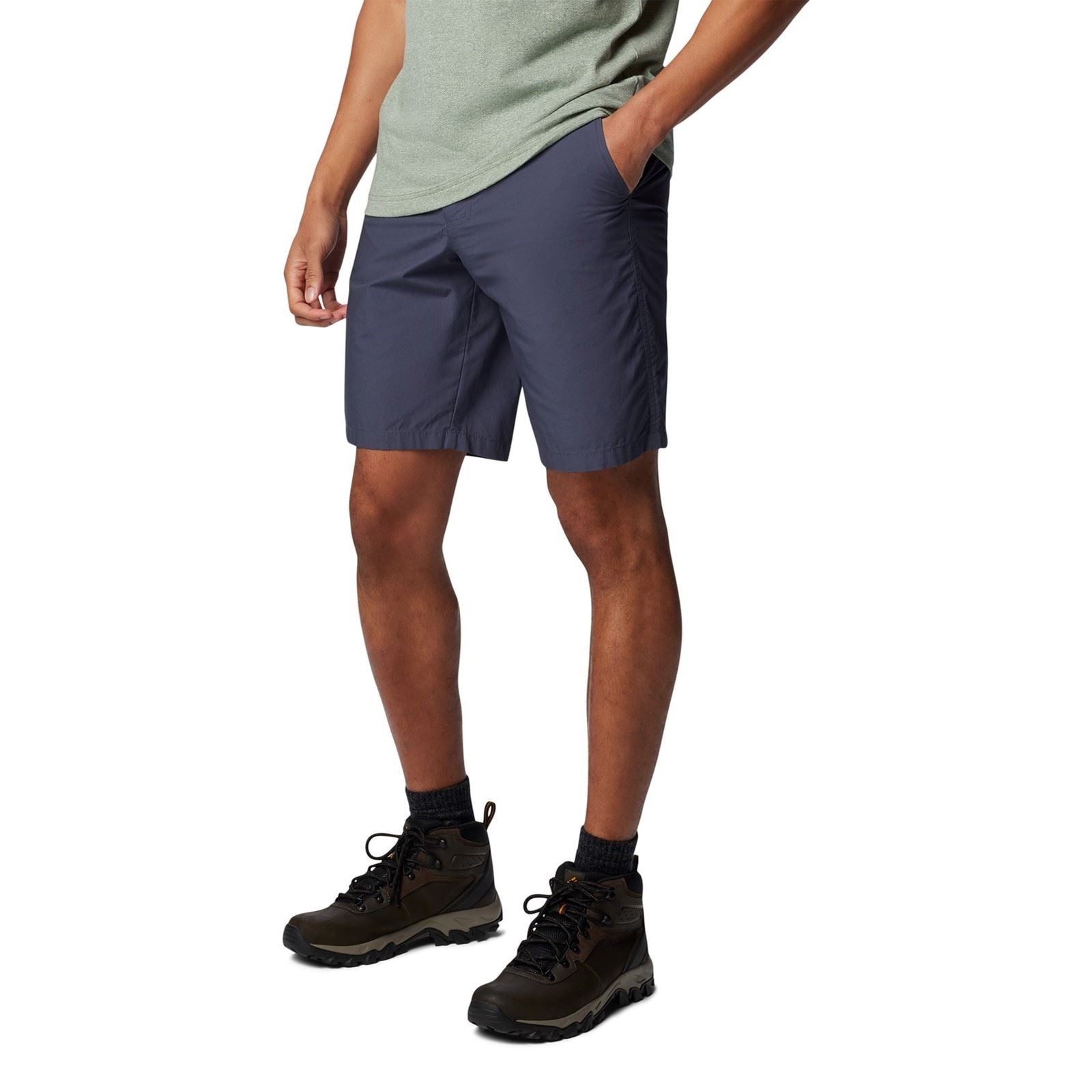 Columbia Washed Out Baumwoll Männer Kurze Blaue Shorts Bis Zum Knie