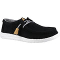 HEYDUDE Wally Craft Leder Herren Schwarze Bootsschuhe