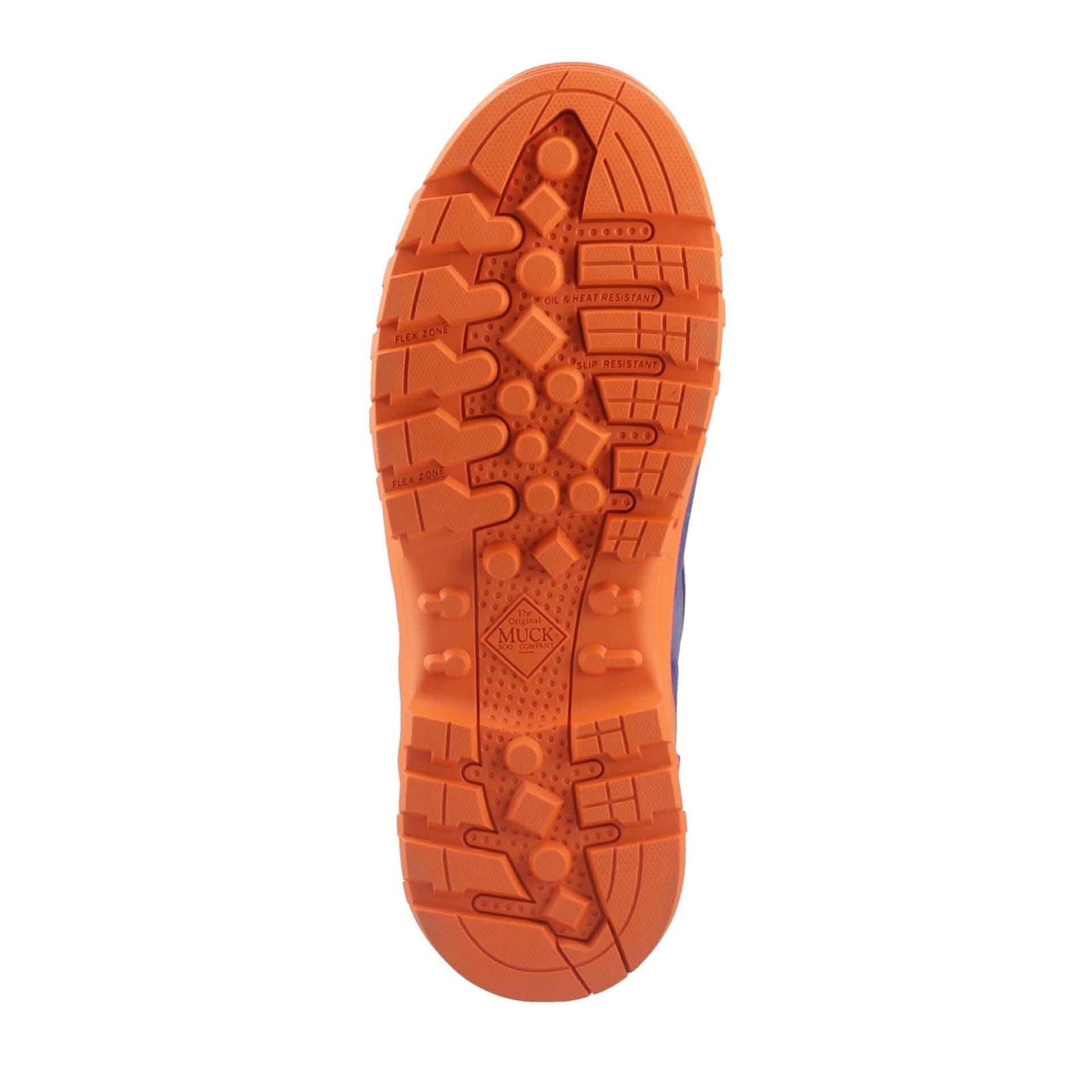 Muck Boots Grit S5 Herren Gummistiefel in Blau/Orange