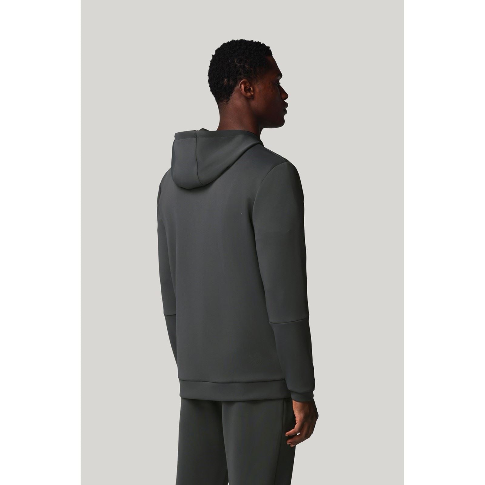Castore Flex Full Zip Herren Graues Kapuzensweatshirt