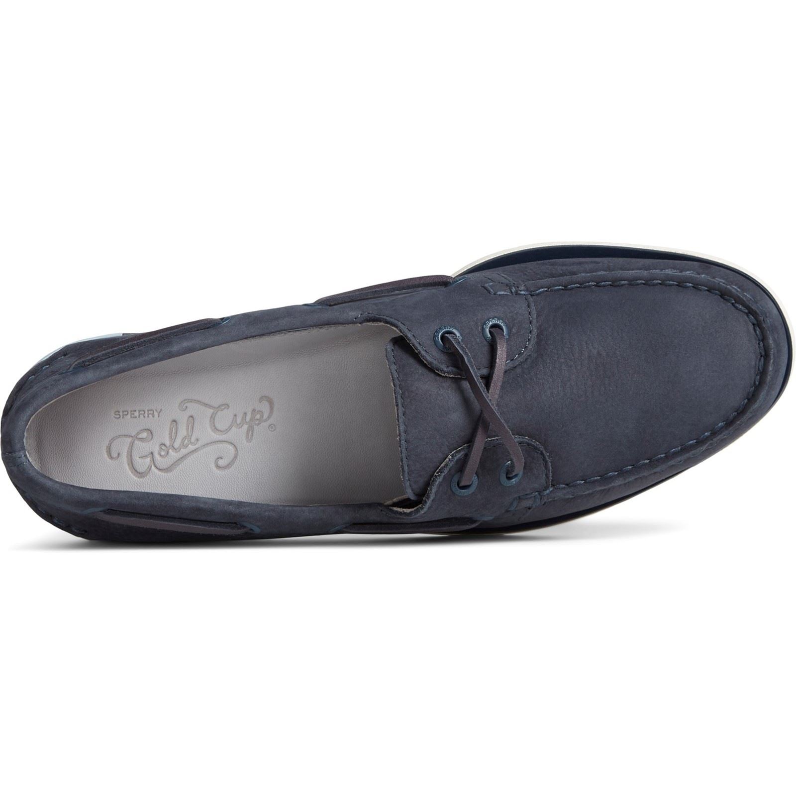 Sperry Gold Authentic Original 2-Eye Nubuk Herrenschuhe In Marineblau