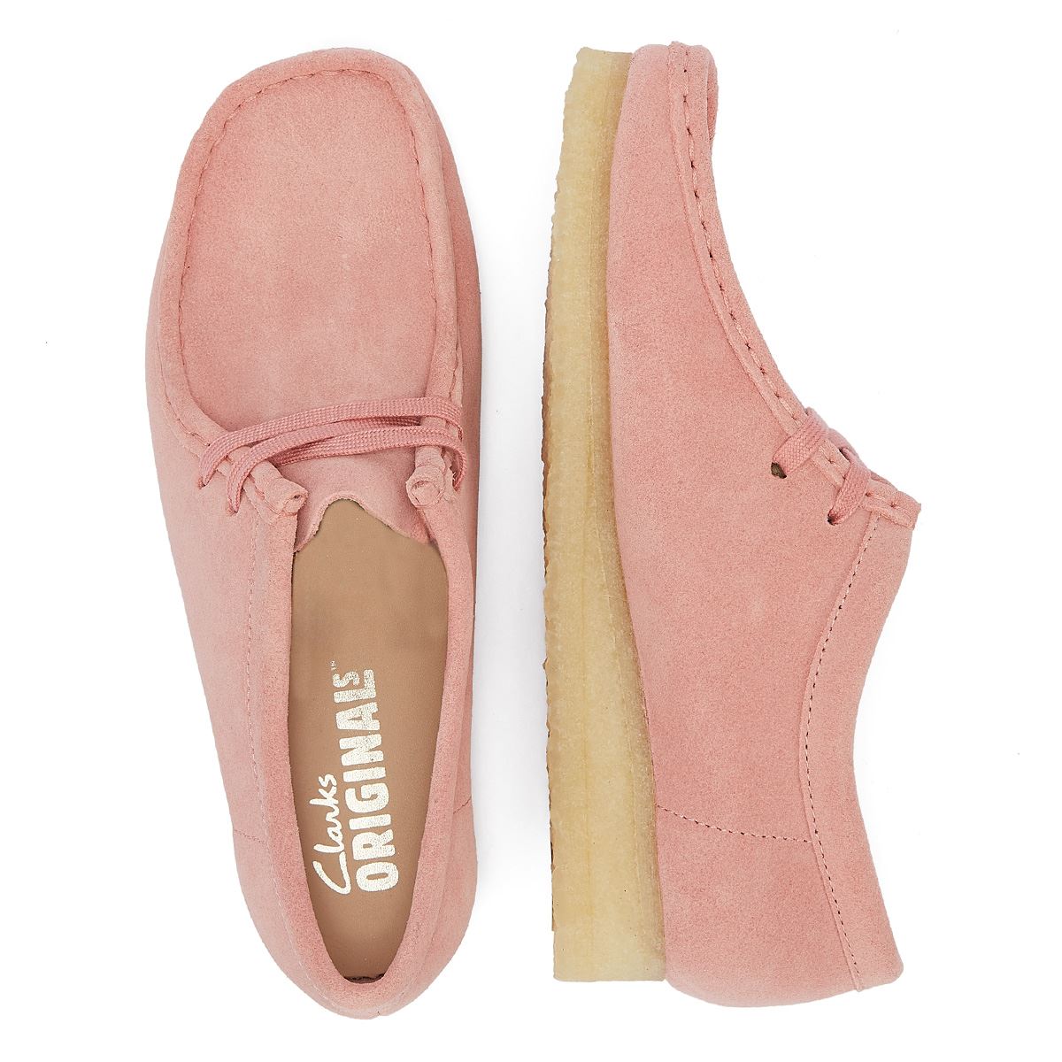 Clarks Originals Wallabee Damen Wildlederschuhe In Altrosa