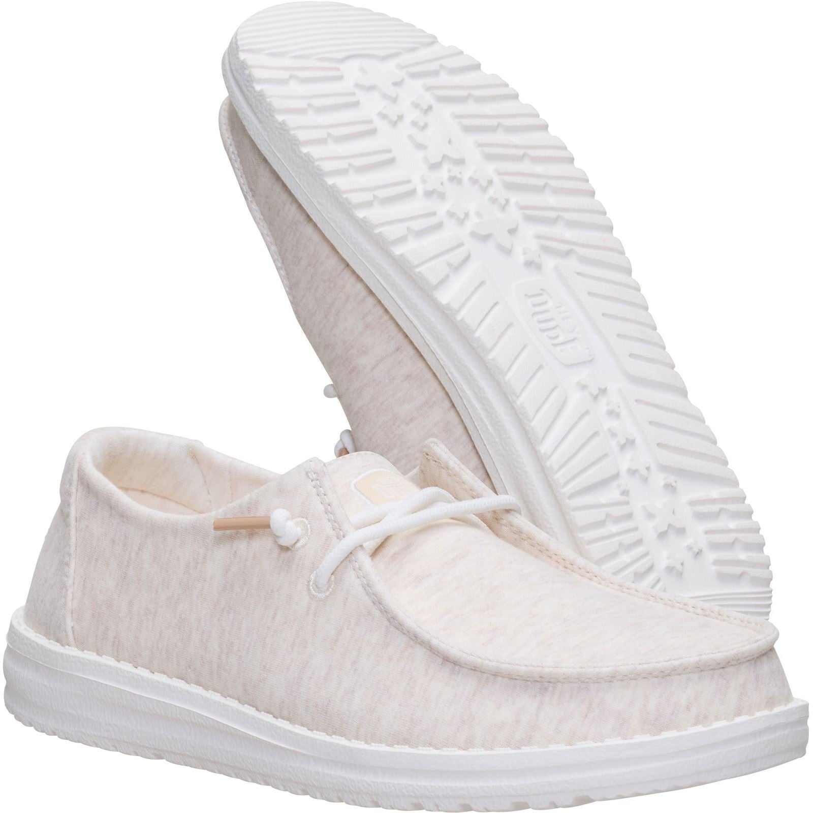 HEYDUDE Wendy Stretch Jersey Textil Damen Hausschuhe In Haferflocken