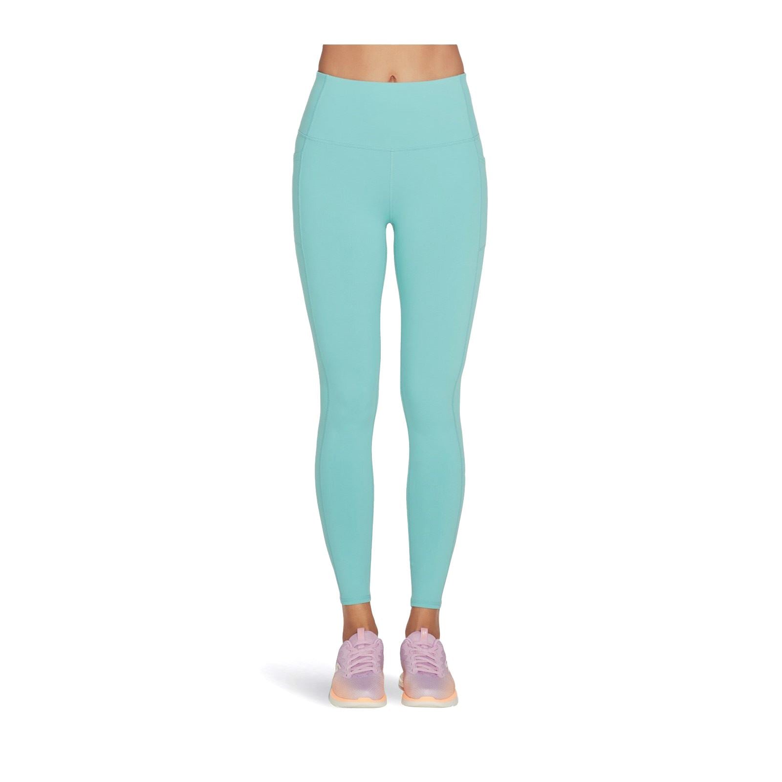 Skechers Performance GOWALK Wear High Waisted Nylon Damen Leichte Türkis Sportleggins