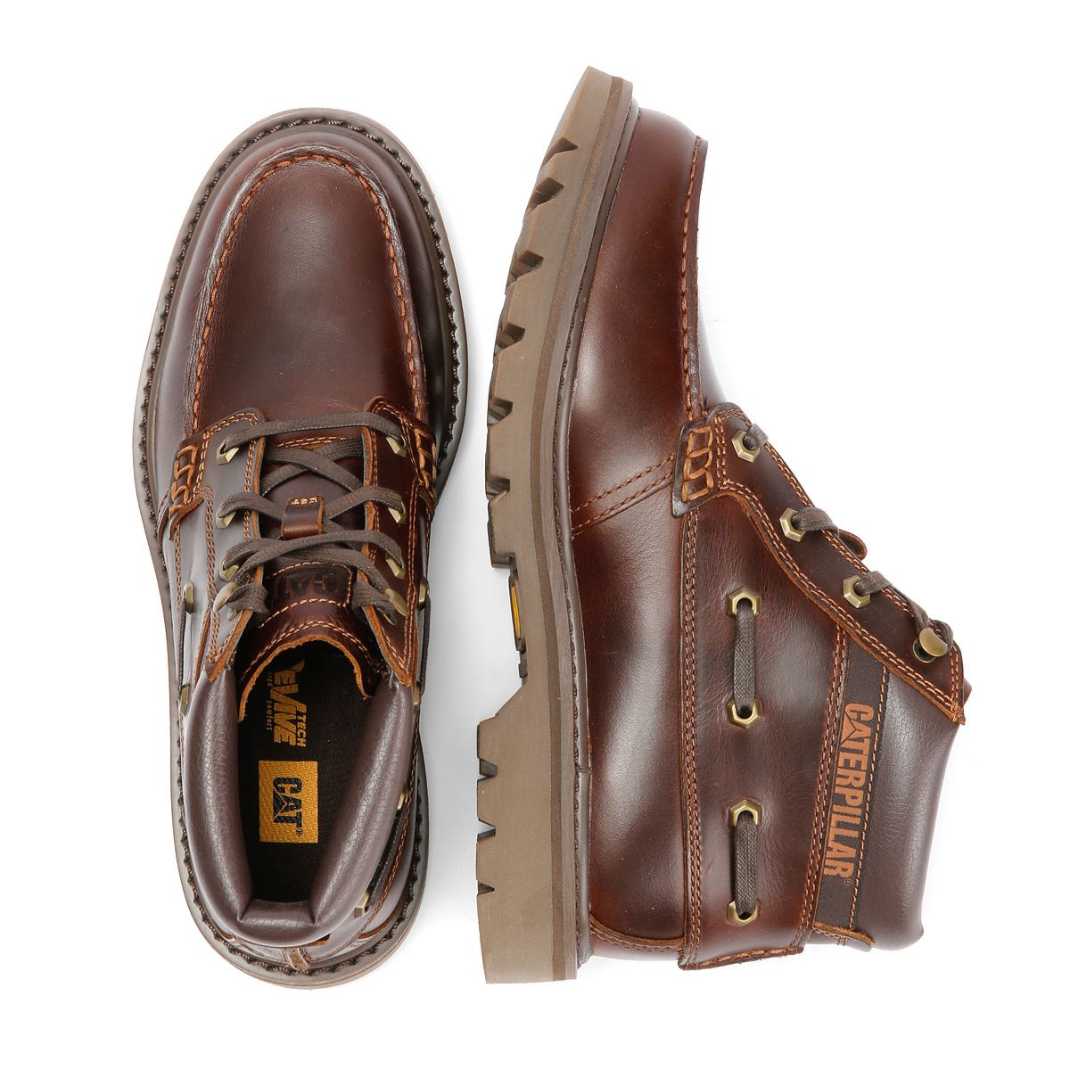 Caterpillar Colorado Boat Mid Leder Herren Braune Stiefel