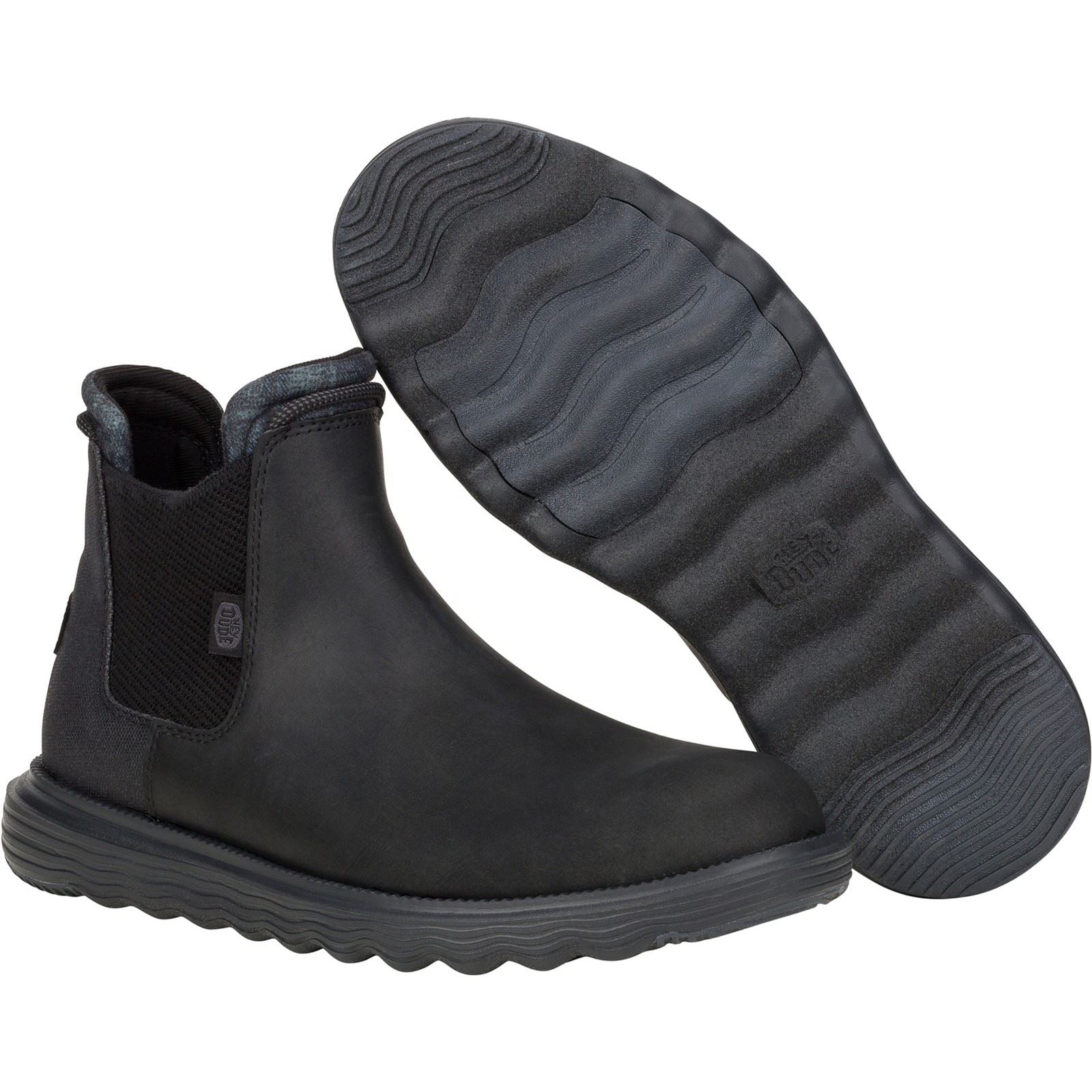 HEYDUDE Branson Classic Herren Schwarze Stiefel