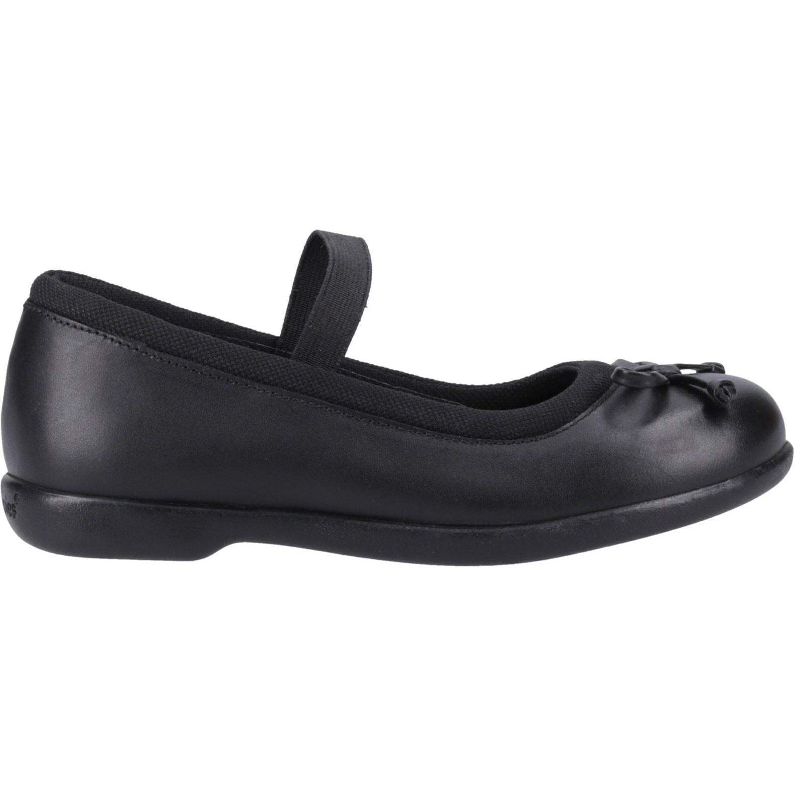 Hush Puppies Betty Junior Mädchenschuhe Aus Schwarzem Leder