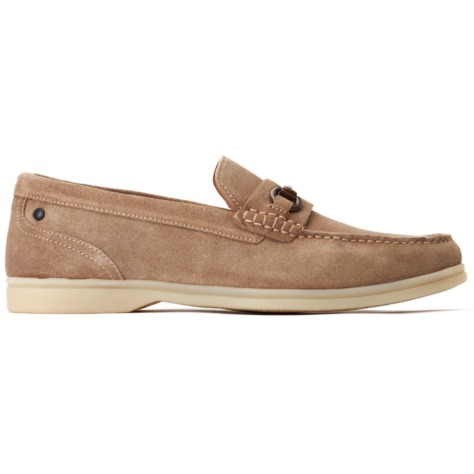 Base London Snapper Leder Herren Sand Loafers