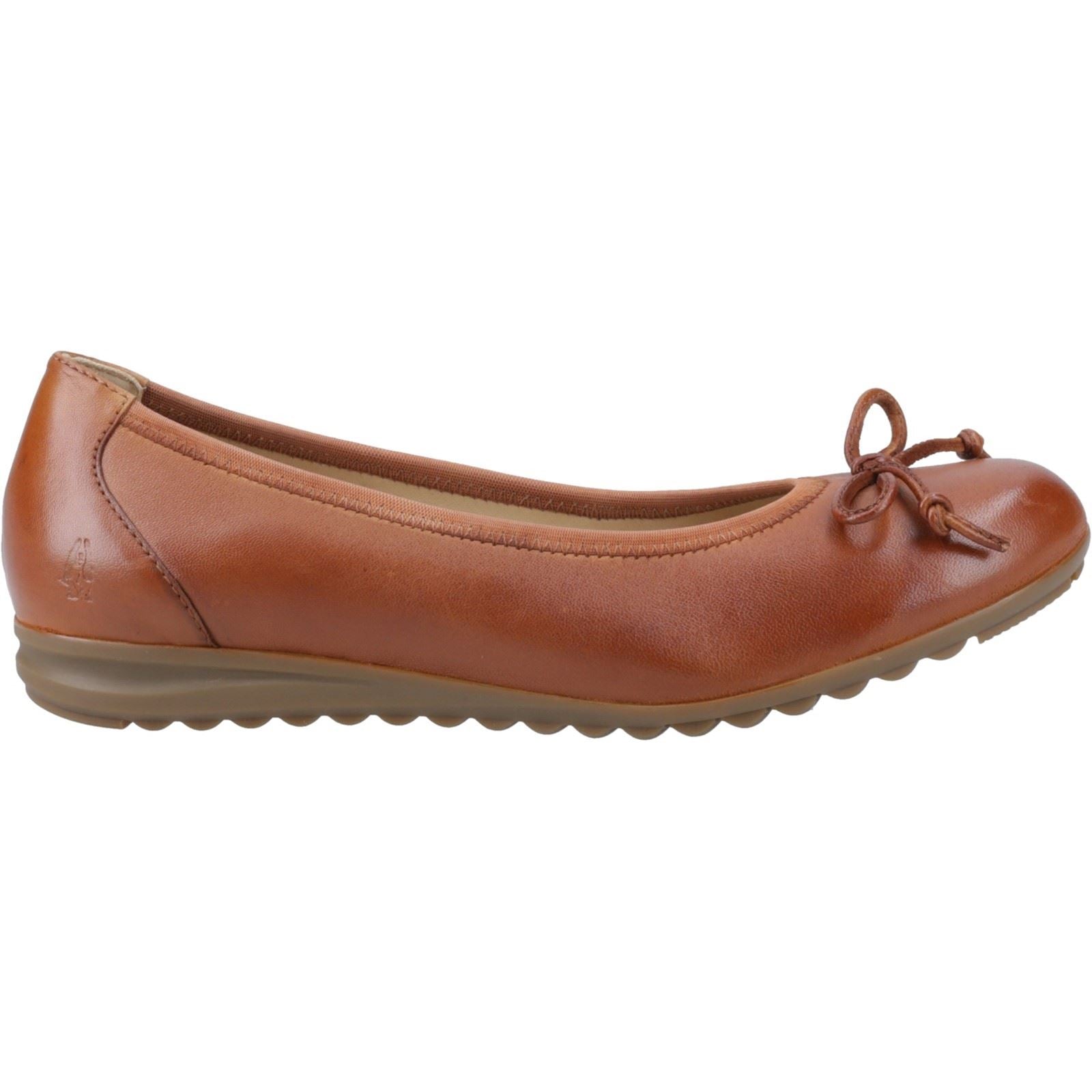 Hush Puppies Lucille Damen Flache Schuhe aus Leder in Tan