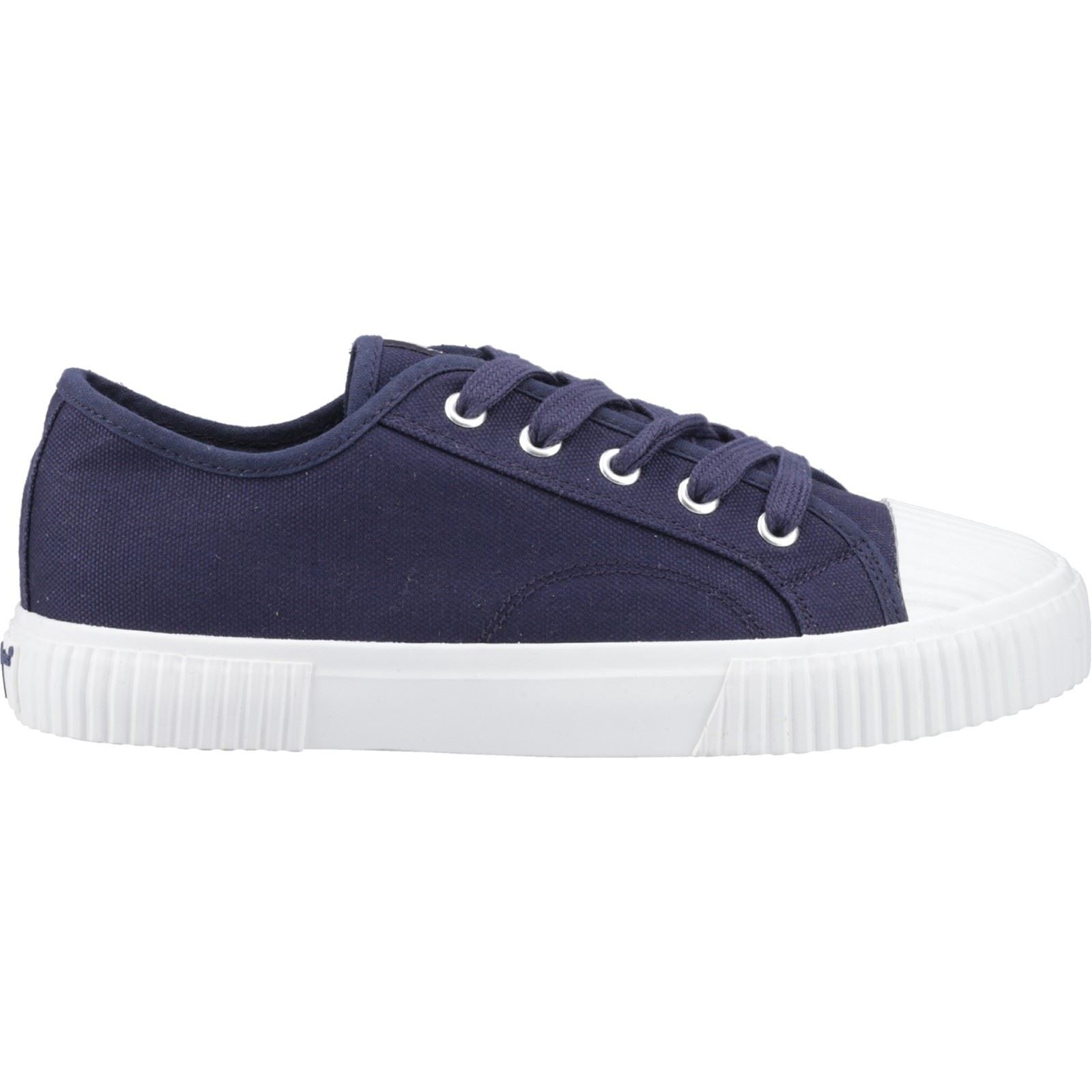 Hush Puppies Freya Canvas Textile Damen Sneaker In Marineblau