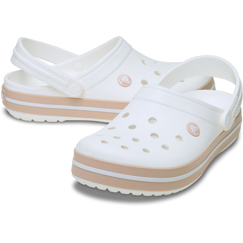 Crocs Crocband Thermoplastische Weiße/Pinke Karamell Clogs