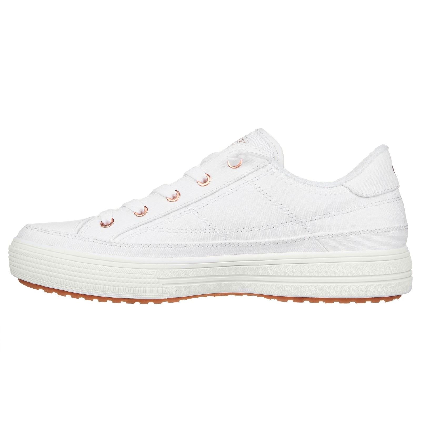 Skechers Arch Fit Arcade - Meet Ya There Baumwoll-Damensneaker In Weiß