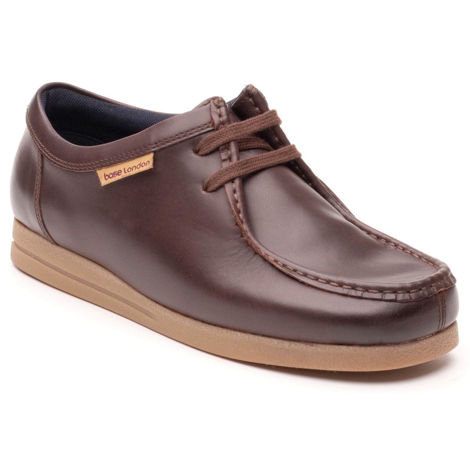 Base London Koko Leder Herren Kastanienfarbene Mokassinschuhe
