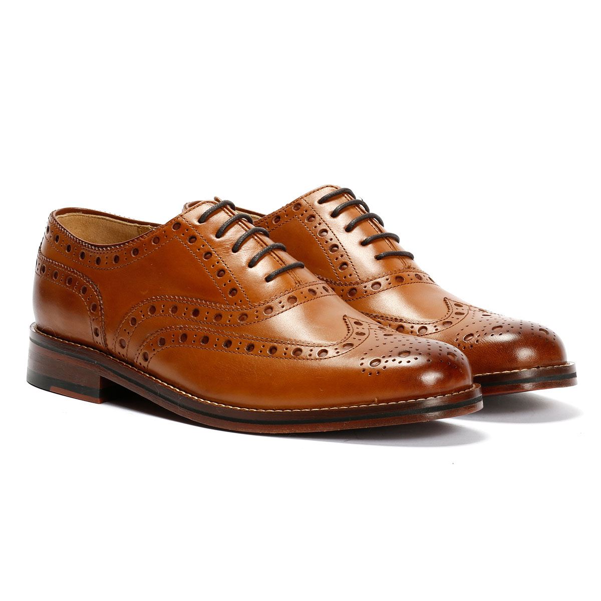 Chapman & Moore Oxford Brogue Herren Leder Braune Schnürschuhe
